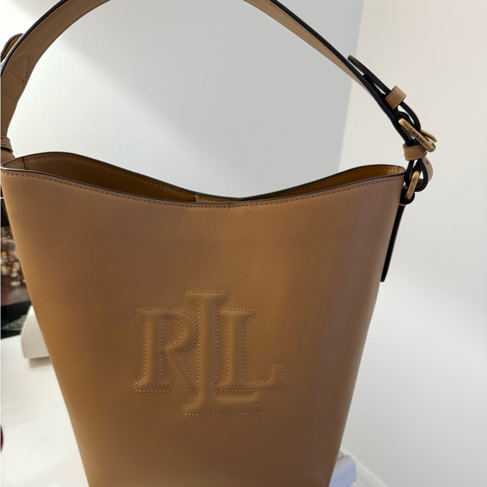 Ralph Lauren Tan Leather Hobo Bag - Picture 2 of 10